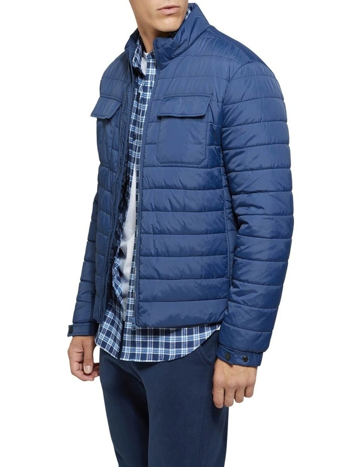 Oxford Marcus Pocket Front Eco Puffa Jacket Blue 2 Oxford Marcus Pocket Front Eco Puffa Jacket Blue - Image 2