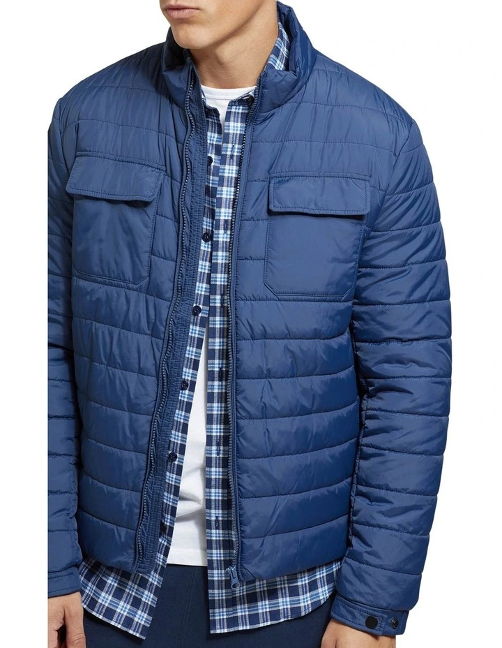 Oxford Marcus Pocket Front Eco Puffa Jacket Blue 4 Oxford Marcus Pocket Front Eco Puffa Jacket Blue - Image 4