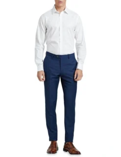 Oxford Beckton French Cuff Self Stripe Shirt In White -Myer Clothing Shop 905321710 5 720x928