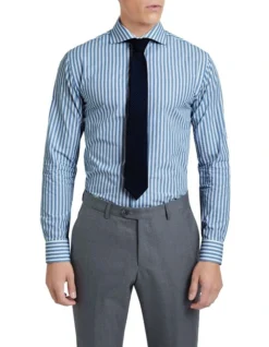 Oxford Trafalgar Striped Shirt In Blue