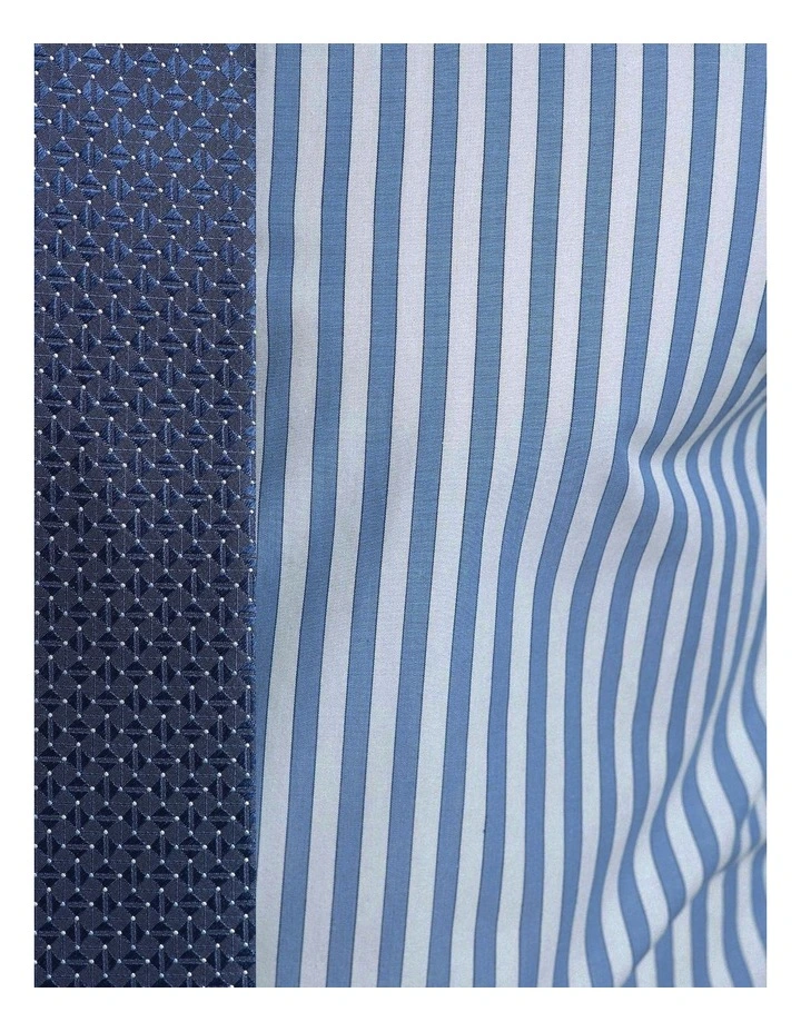 Oxford Trafalgar Striped Shirt In Blue 6 Oxford Trafalgar Striped Shirt In Blue - Image 6