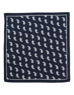 Oxford Paisley Navy Silk Pocket Square