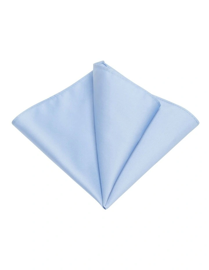 Oxford Cotton Pocket Square In Light Blue 1 Oxford Cotton Pocket Square In Light Blue