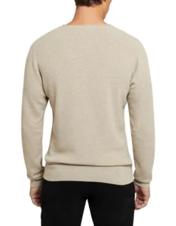 Oxford Sandy Crew Neck Textured Knit Pebble -Myer Clothing Shop 905631310 3 720x928