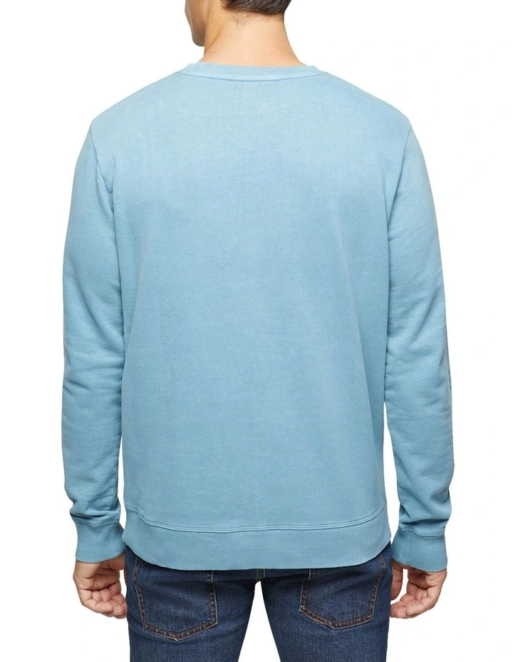 Oxford Lars Jersey Sweatshirt Blue 3 Oxford Lars Jersey Sweatshirt Blue - Image 3