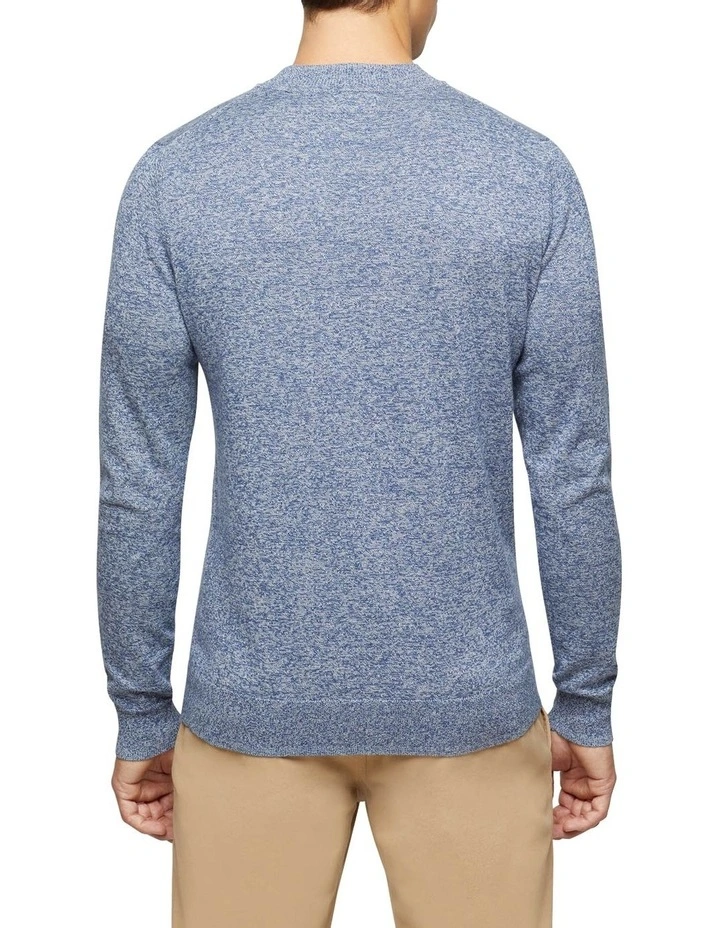 Oxford Bart Funnel Neck Knit Navy 3 Oxford Bart Funnel Neck Knit Navy - Image 3