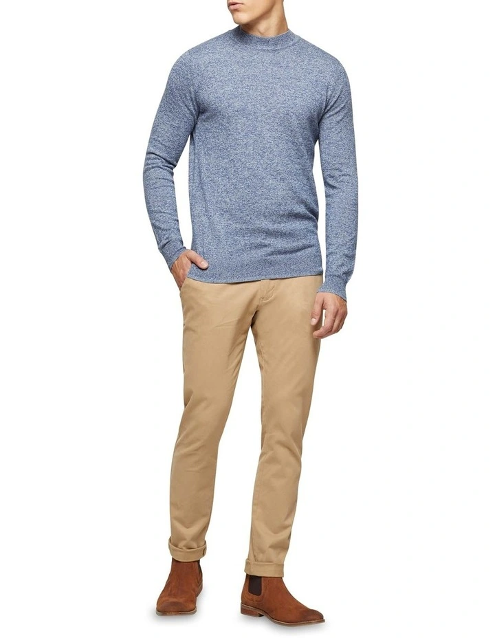 Oxford Bart Funnel Neck Knit Navy 5 Oxford Bart Funnel Neck Knit Navy - Image 5