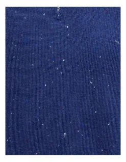 Oxford Micky Donegal Zip Collar Knit Blue -Myer Clothing Shop 905637250 6 720x928