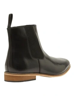 Oxford Boris Black Leather Long Chelsea Boots -Myer Clothing Shop 905639320 3 720x928