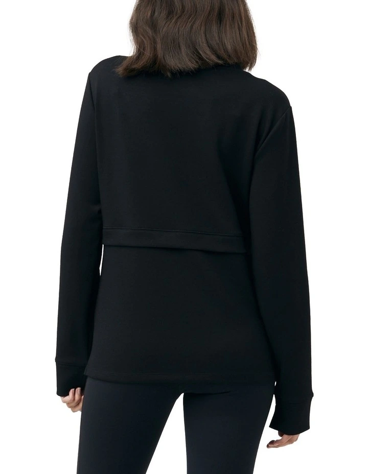Holly Soft Knit Nursing Jumper In Black 3 Holly Soft Knit Nursing Jumper In Black - Image 3