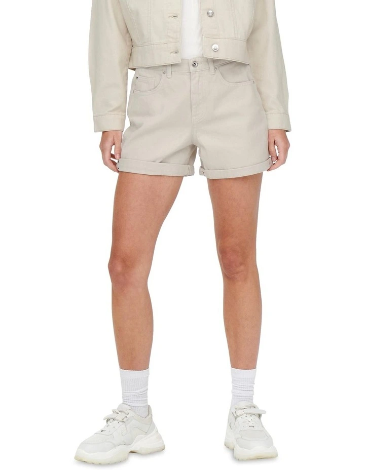 ONLY Phine Life Denim Shorts Ecru 4 ONLY Phine Life Denim Shorts Ecru - Image 4