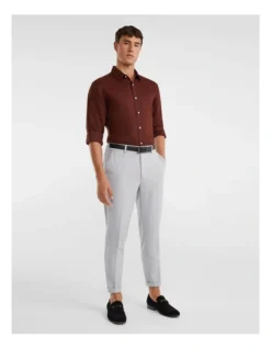 West Hampton Pure Linen Shirt Chocolate -Myer Clothing Shop 906470110 4 720x928