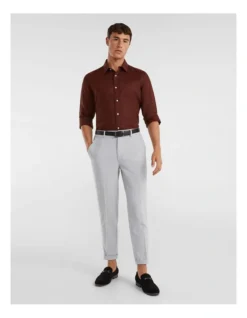 West Hampton Pure Linen Shirt Chocolate -Myer Clothing Shop 906470110 5 720x928