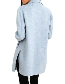 Ex-Boyfriend Wool Blend Oversized Coat Lt Blue -Myer Clothing Shop 906490000 3 720x928