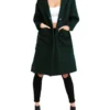 Walk This Way Wool Blend Oversized Coat Dark Green