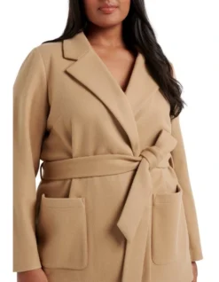 Sarah Wrap Coat Camel -Myer Clothing Shop 906875380 906883480 4 720x928
