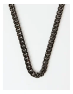 Chunky Rhodium Chain Necklace In Silver