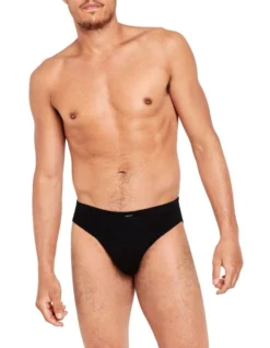 Cotton Rib Brief In Black
