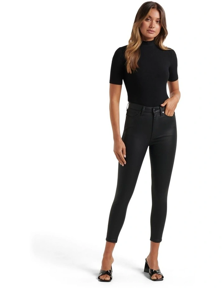 Forever New Bella Cropped High Rise Skinny Jeans In Black 5 Forever New Bella Cropped High Rise Skinny Jeans In Black - Image 5