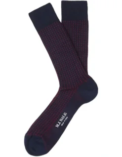 Casati Birdseye Sock In Navy Multi
