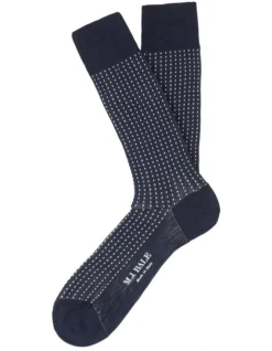 Casati Birdseye Sock In Navy