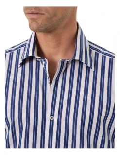 Johnston Long Sleeve Shirt Blue Patent -Myer Clothing Shop 909068320 908919100 3 720x928