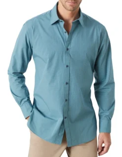 Bellfield Mini Check Shirt Navy Multi