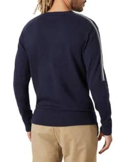 Ottoman Racer Crew Knit Navy -Myer Clothing Shop 909451900 3 720x928