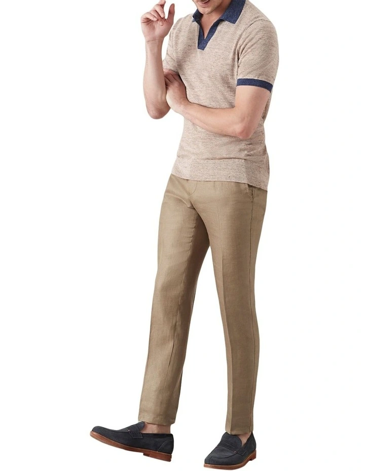 Sandino Linen Trouser In Natural 1 Sandino Linen Trouser In Natural
