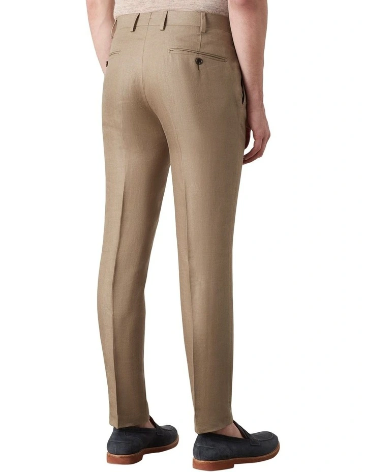 Sandino Linen Trouser In Natural 3 Sandino Linen Trouser In Natural - Image 3