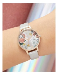 Olivia Burton Sparkle Floral Shimmer Pearl Leather Watch OB16BF29 -Myer Clothing Shop 909569530 3 720x928