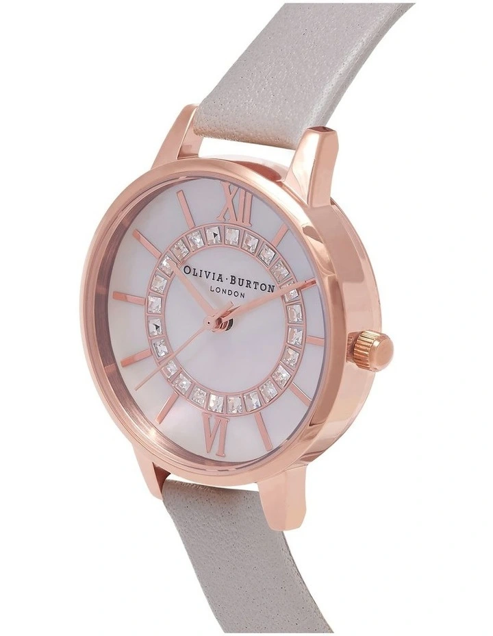 Olivia Burton Wonderland Steel Grey Leather Watch OB16WD92 2 Olivia Burton Wonderland Steel Grey Leather Watch OB16WD92 - Image 2