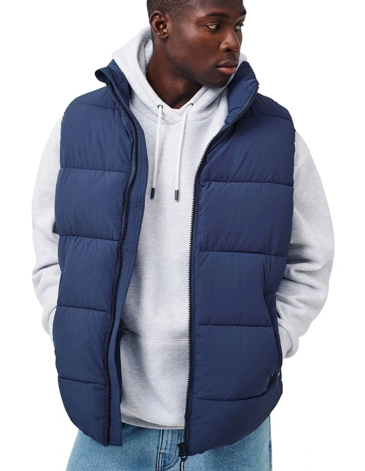 The Hanam Puffer Vest Navy 1 The Hanam Puffer Vest Navy