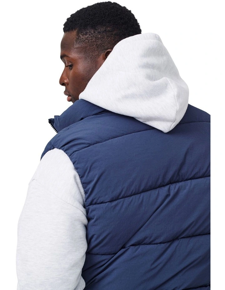The Hanam Puffer Vest Navy 3 The Hanam Puffer Vest Navy - Image 3