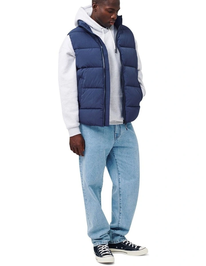 The Hanam Puffer Vest Navy 4 The Hanam Puffer Vest Navy - Image 4