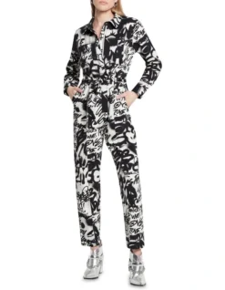 Soul Tonic One Piece Jumpsuit Black/White