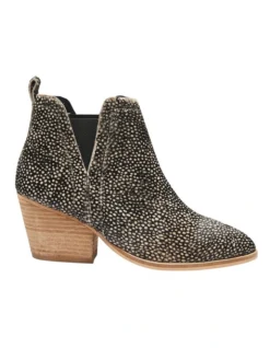 Balfour Black Leopard Print Boots