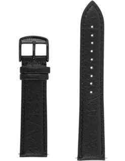 Pineapple Leather Black 20mm Watch Strap