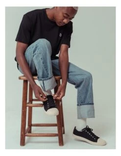 The Shell Toe Black Sneaker -Myer Clothing Shop 910066780 4 720x928