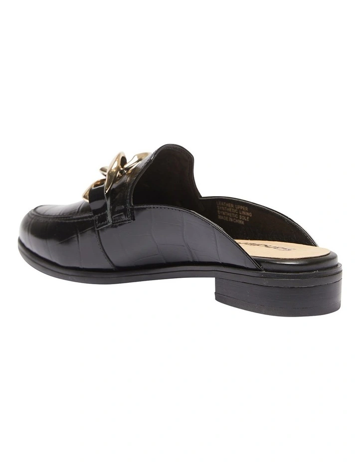 Pivot Flats Shoes In Black Croc Print Leather 6 Pivot Flats Shoes In Black Croc Print Leather - Image 6