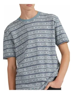Quiksilver Trip Jaquard T-Shirt Blue -Myer Clothing Shop 910807480 4 720x928