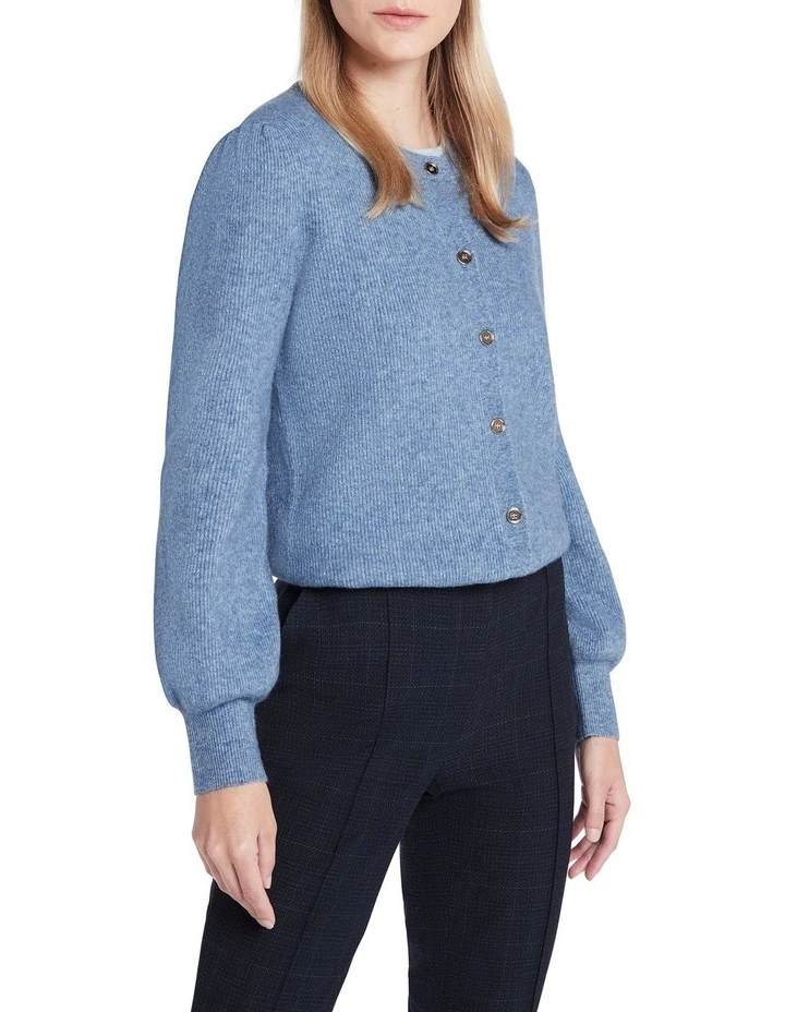 Maia Cardigan In Steel Blue 1 Maia Cardigan In Steel Blue