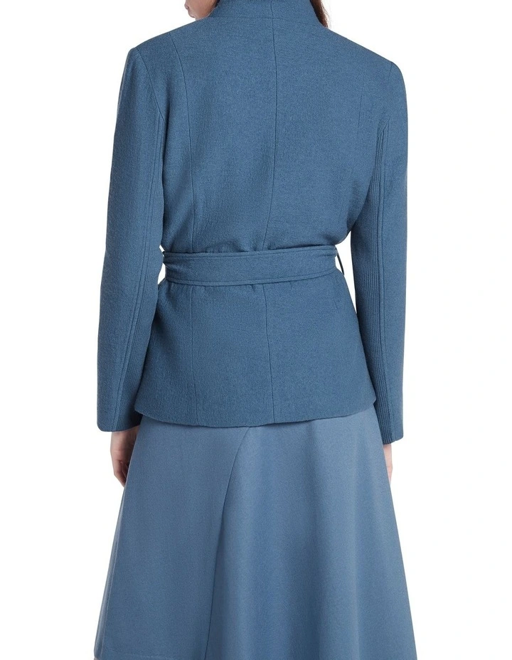 Lea Felted Wool Jacket Steel Blue 3 Lea Felted Wool Jacket Steel Blue - Image 3