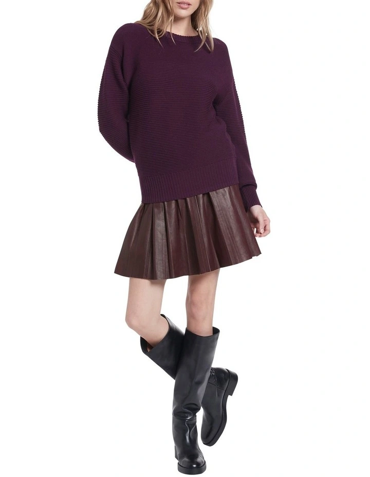 Izabella Ottoman Knit Sweater Grape 2 Izabella Ottoman Knit Sweater Grape - Image 2