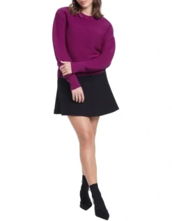 Izabella Ottoman Knit Sweater Magenta