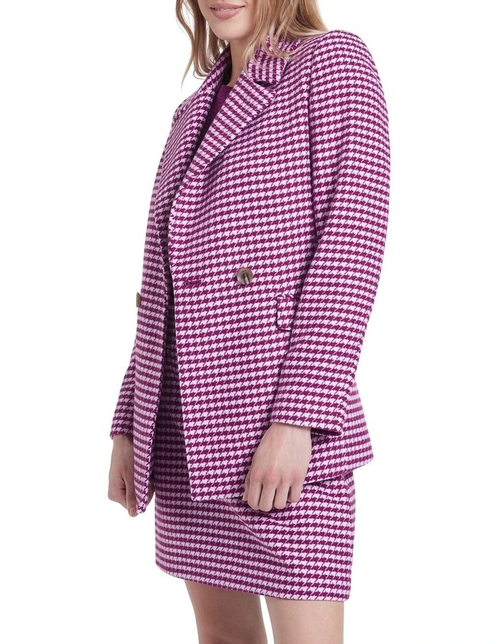 Mosman Dogtooth Jacket Magenta 1 Mosman Dogtooth Jacket Magenta