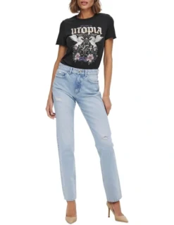 ONLY Fine Life High Rise Jeans Light Blue Denim