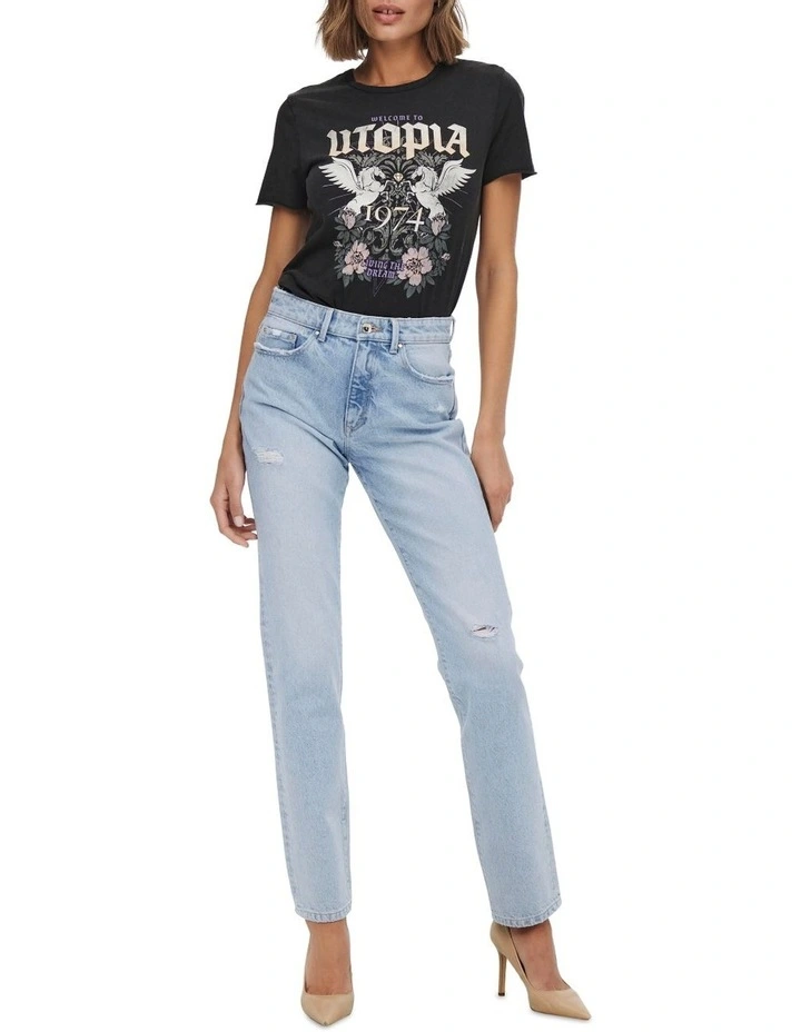 ONLY Fine Life High Rise Jeans Light Blue Denim 1 ONLY Fine Life High Rise Jeans Light Blue Denim