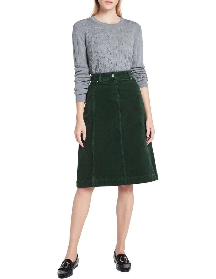 Monya Cable Knit Jumper In Silver Grey 2 Monya Cable Knit Jumper In Silver Grey - Image 2