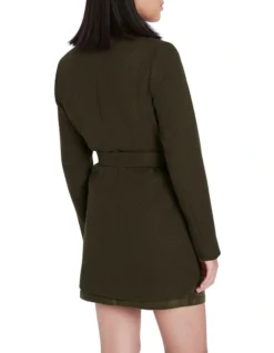 Work It Out Wrap Coat In Moss -Myer Clothing Shop 912773170 3 720x928